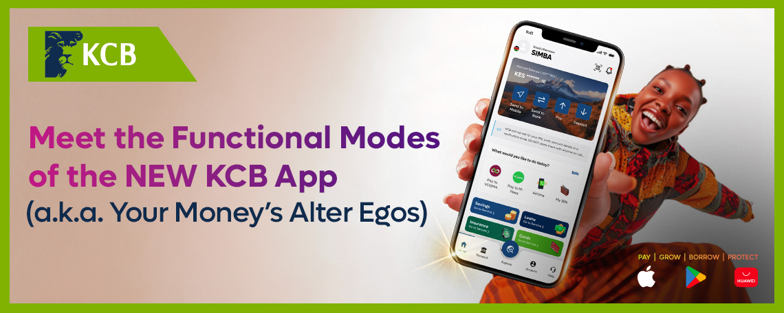Meet the Functional Modes of the NEW KCB App (a.k.a. Your Money’s Alter Egos)